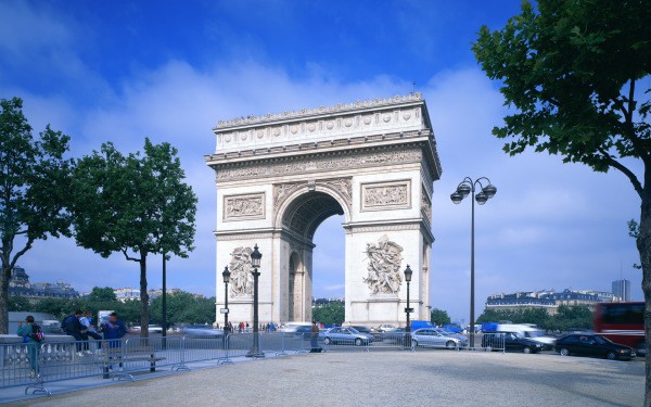 Champs Elysees and the Arc de Triomphe