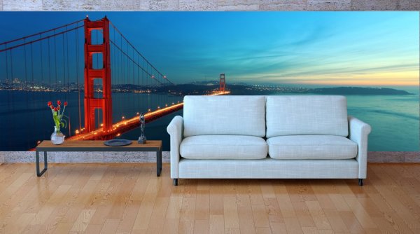 Golden Gate Bridge, in the interior of the living room