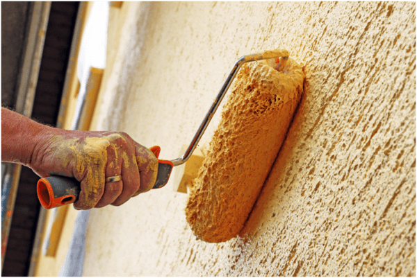 Paint application with a roller