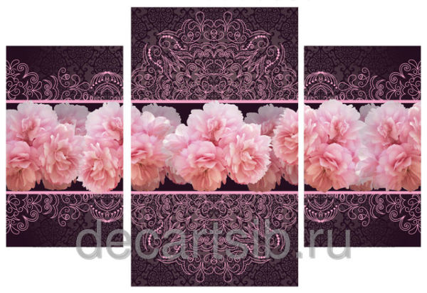 Peony wall panel, ideal for a small bedroom