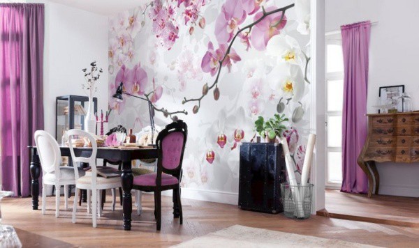 Sakura in the kitchen dining area