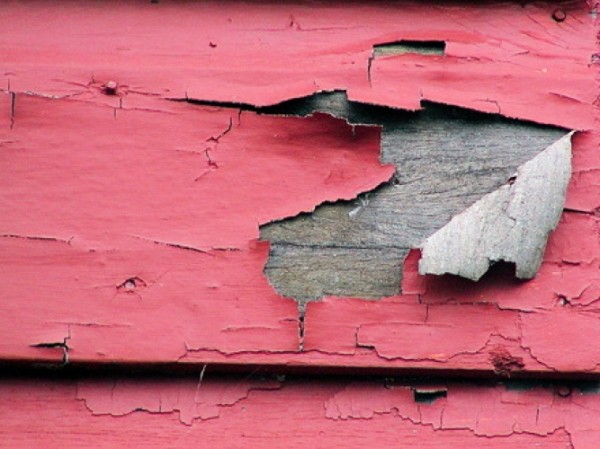 Old paint on a wooden house