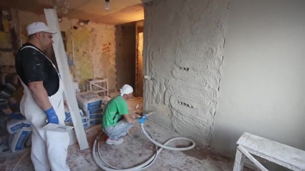 Video machine plastering