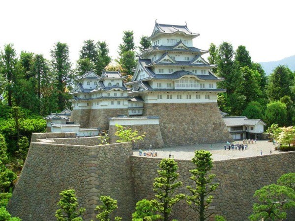 Japanese castle maze Himeji or White Heron