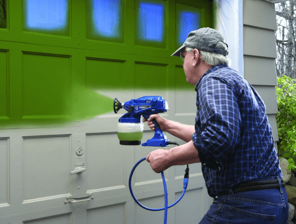 Application of paint using an electric spray gun