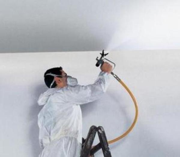 Whitewashing or painting the ceiling