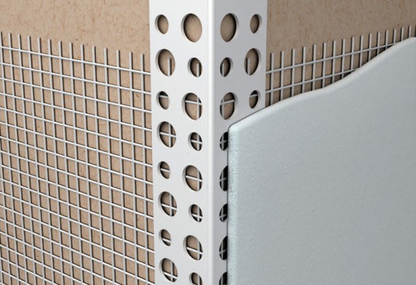 Using a straight perforated corner