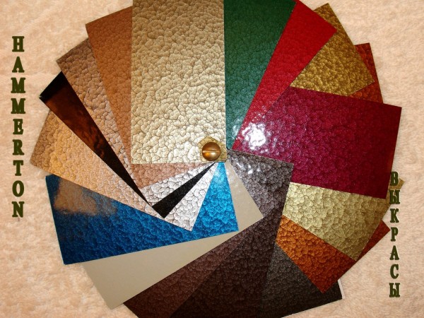 The color scheme of hammer enamels