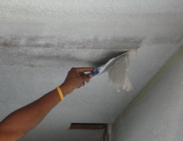 Removing the old ceiling