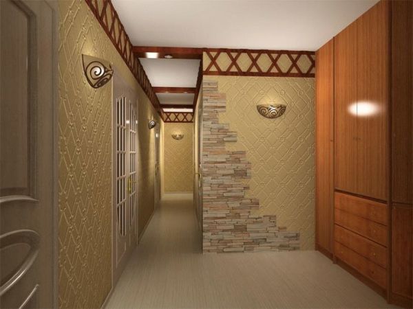 Hallway and wallpaper design