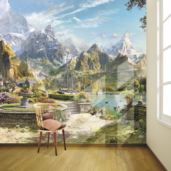 Background images on photo wallpaper with a selected pattern can create a sense of reality, as if you are in the exact place shown on the canvas