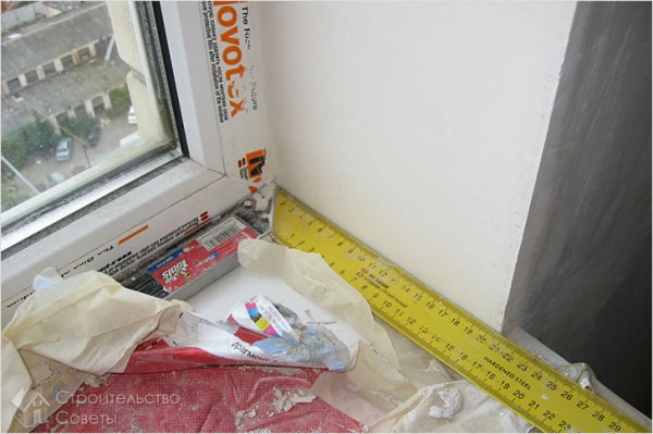 How to plaster window slopes