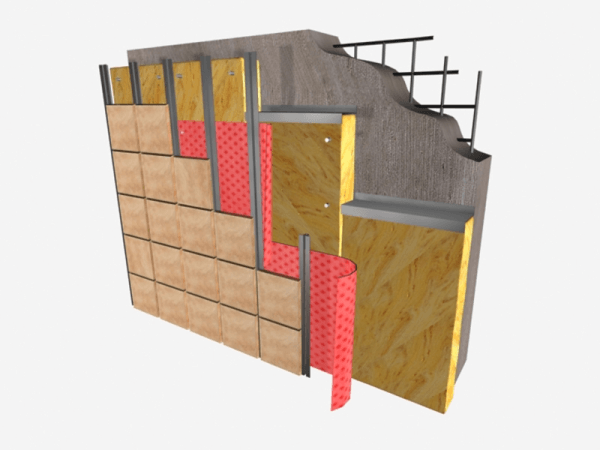 Mineral wool multilayer façade design