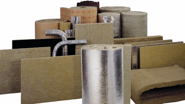 In the photo, an assortment of mineral insulation in any hardware store