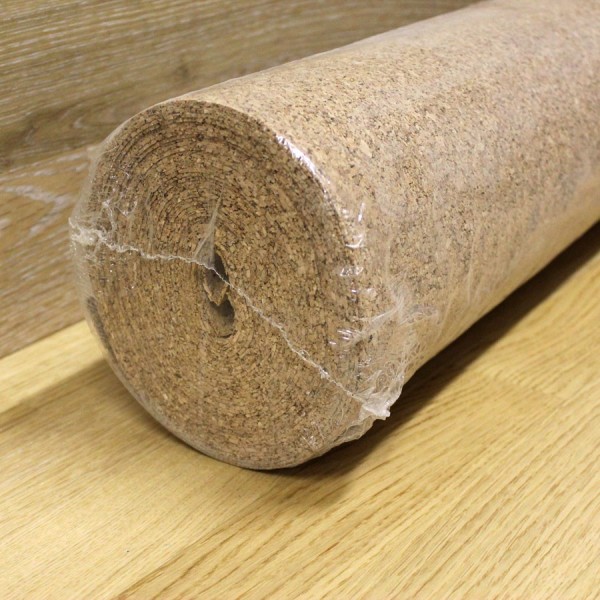 Thick technical cork in a packed roll