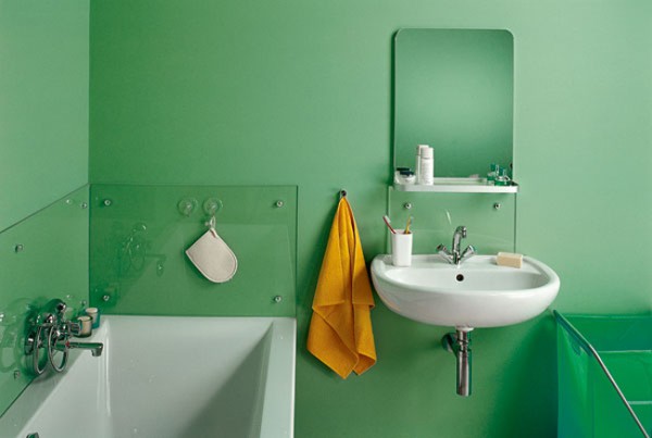 Water-based paint in the bathroom