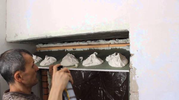 You can glue gypsum plasterboards if you are not going to apply heavy finishing materials to this surface, such as ceramic tiles