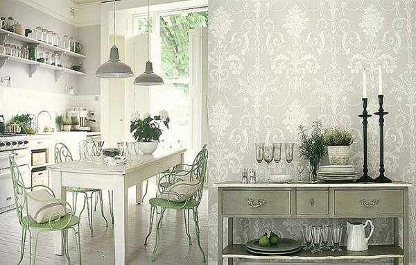 Country style wallpaper for the kitchen