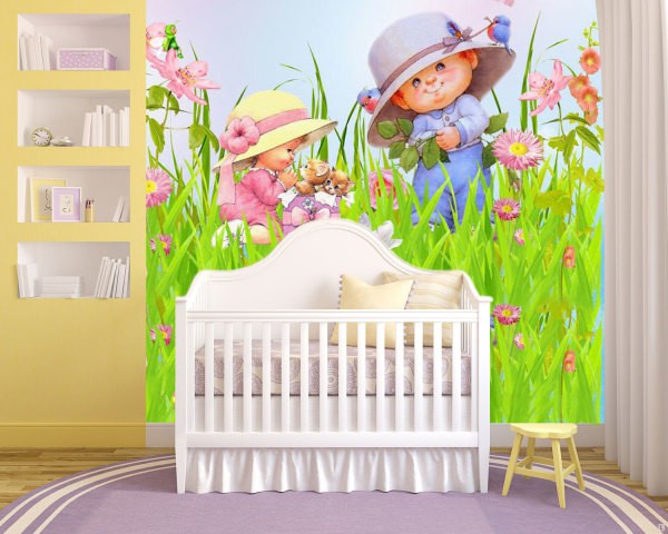 It is recommended to choose wall murals for children on the wall of the child’s nursery with images with not very lurid and dark colors