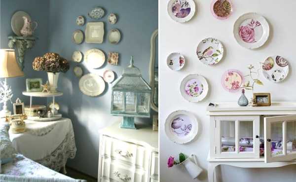 Homemade plates on the wall