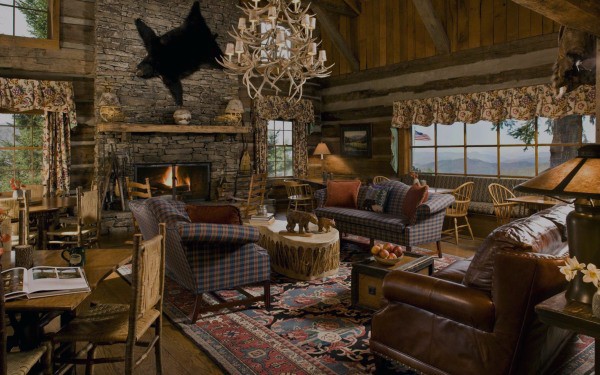 Typical interior in an American farmer's house