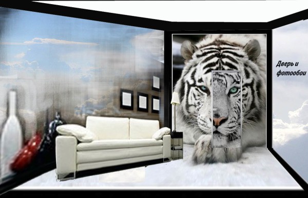 Wall mural choice for room door