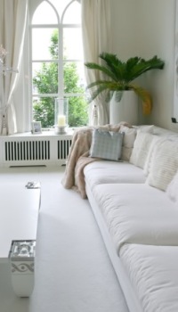 White living room trim