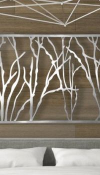 The wooden panel can be decorated with the necessary color, which is suitable for your interior