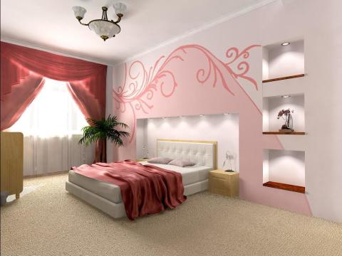 Two colors in the design of the bedroom