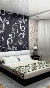 Black and white wallpaper combination