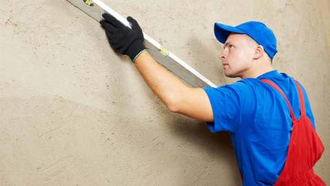 Grinding of interior plaster