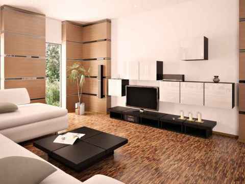 The use of laminate in the decoration of the living room