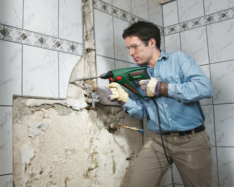 Tile removal with a puncher