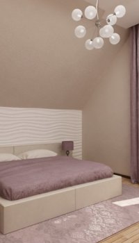 Bedroom in bed colors