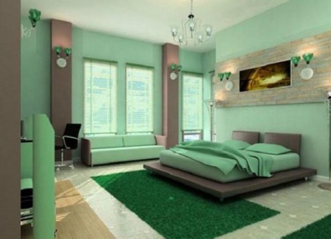 Green bedroom