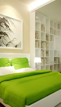 The color of the walls in the bedroom by feng shui