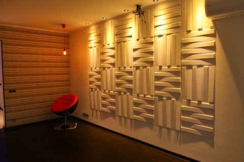 3D panel panels in the hallway