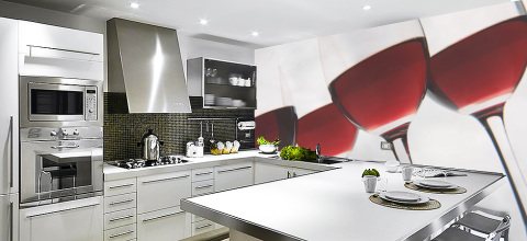 Wall mural for kitchen and design