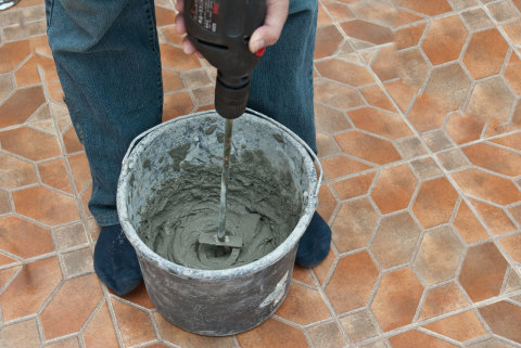 Cooking glue for masonry tiles