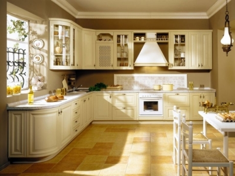 Beige color kitchen