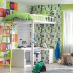 Nursery for two boys, decorated with structural wallpaper