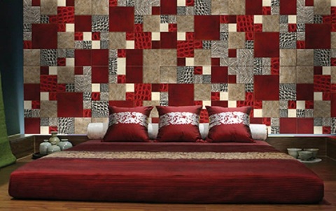 Design of apartments repair wallpaper in patchwork style