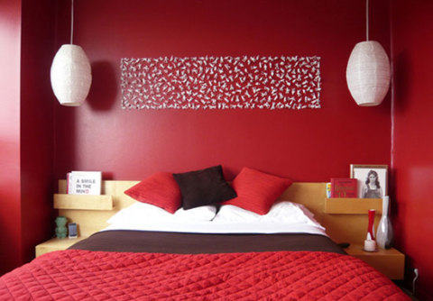 Red bedroom