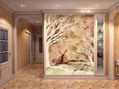 Wallpaper in the corridor, how to combine: design ideas.