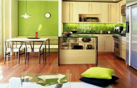 We select the color of wallpaper for the kitchen