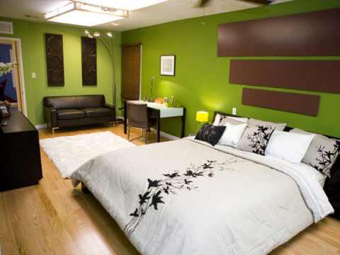 Green bedroom