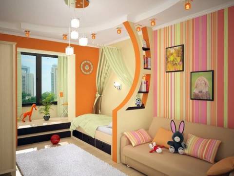 Wallpaper color for kids room