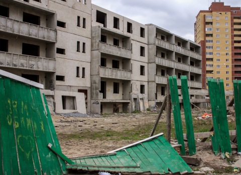 Abandoned construction site - the collapse of someone's hopes