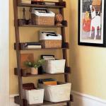 Outdoor shelving in the hallway