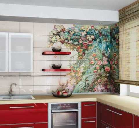 White kitchen colored walls add variety to everyday life